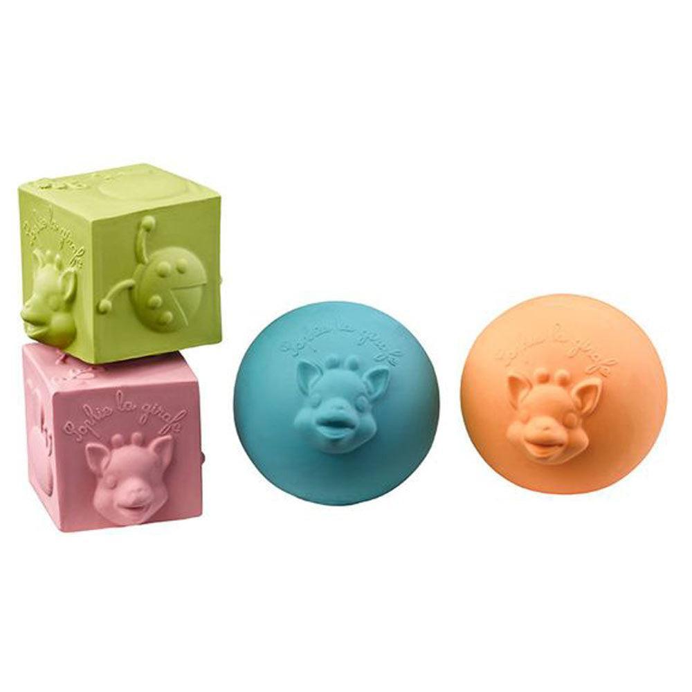 Sophie la Girafe - Sophie La Giraffe So'Pure Gift Box with Balls and Blocks - Mari Kali Stores Cyprus