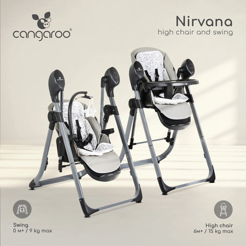 Cangaroo Nirvana 2in1 Swing & High Chair