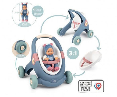 Smoby LS Baby Walker 3 in 1 + Baby Doll - Mari Kali Stores Cyprus