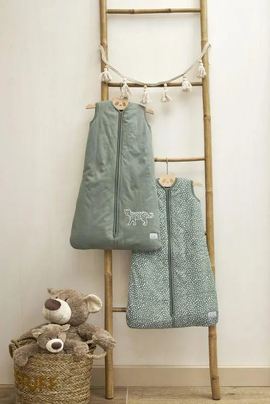 Meyco - Baby Sleeping Bag 2pack - Cheetah - Forest Green - 90cm - Mari Kali Stores Cyprus
