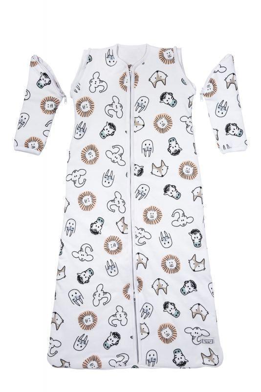 Meyco - Baby Sleeping Bag, Detachable Sleeve Lined Animals 70cm - Mari Kali Stores Cyprus