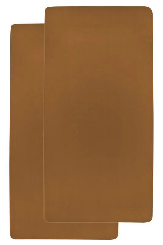 Meyco - Fitted Sheet Co-sleeper 2-pack Uni - Camel - 50x90cm - Mari Kali Stores Cyprus