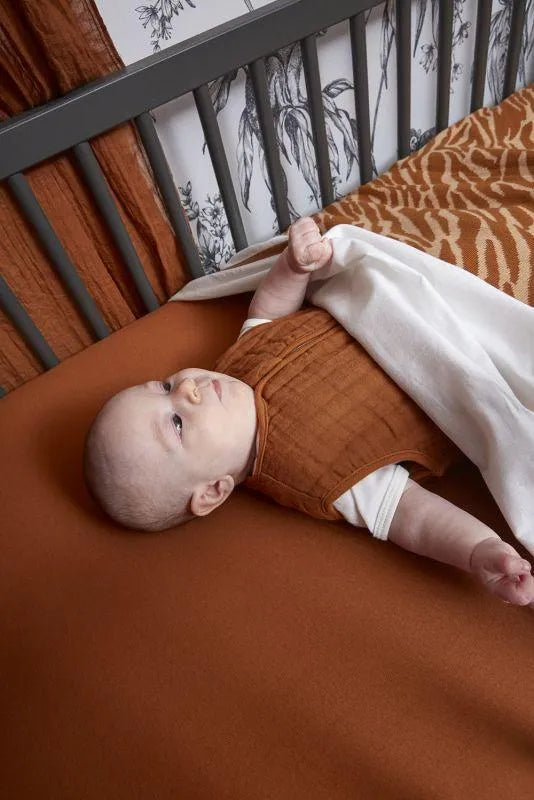 Meyco - Fitted Sheet Co-sleeper 2-pack Uni - Camel - 50x90cm - Mari Kali Stores Cyprus