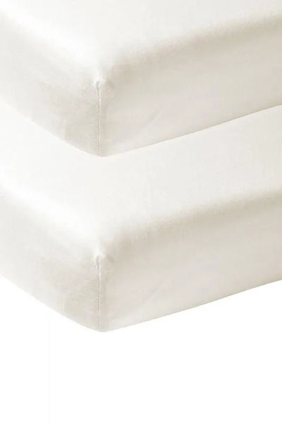 Meyco - Meyco Jersey Fitted Sheet 2-Pack - Offwhite - 60x120 - Mari Kali Stores Cyprus