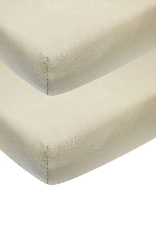 Meyco - Meyco Jersey Fitted Sheet 2-Pack - Sand - 60x120 cm - Mari Kali Stores Cyprus
