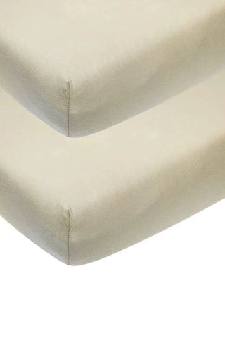 Meyco - Meyco Jersey Fitted Sheet 2-Pack - Sand - 60x120 cm - Mari Kali Stores Cyprus