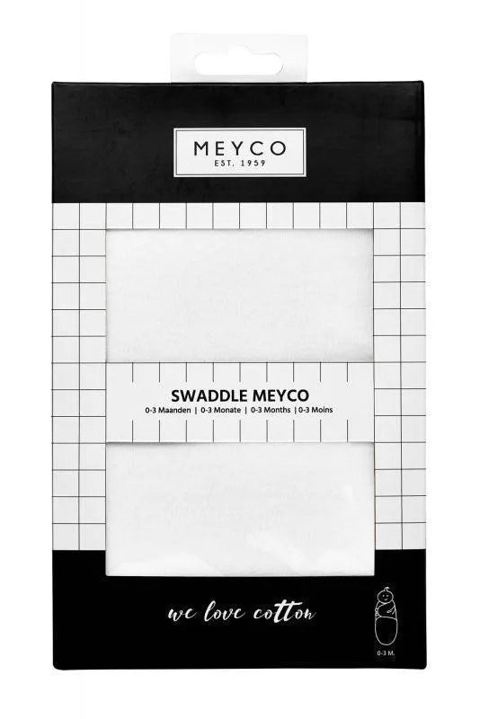 Meyco - Swaddle Meyco - White - 0-3m - Mari Kali Stores Cyprus