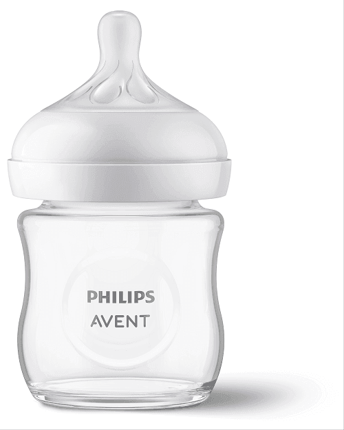 Philips Avent - Philips Avent Glass Baby Bottle Natural Response 0m+ 120ml - Mari Kali Stores Cyprus