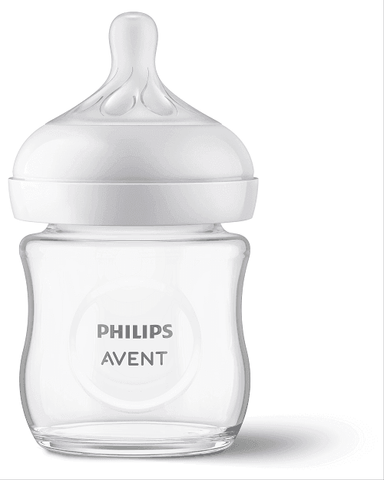 Philips Avent - Philips Avent Glass Baby Bottle Natural Response 0m+ 120ml - Mari Kali Stores Cyprus