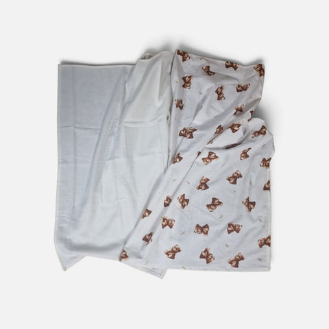 mk Collection Multipurpose Flannel Baby Sheet/Hospital Swaddle Winter  (6pc Set)