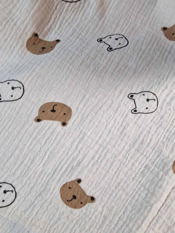 Mk Collection Muslin Fitted Carrycot Sheets - 2pcs Fitted
