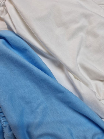 Mk Collection Jersey Fitted Carrycot Sheets - 2pcs Fitted