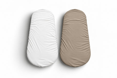 Mk Collection Jersey Fitted Carrycot Sheets - 2pcs Fitted