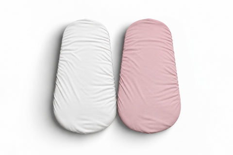 Mk Collection Jersey Fitted Carrycot Sheets - 2pcs Fitted