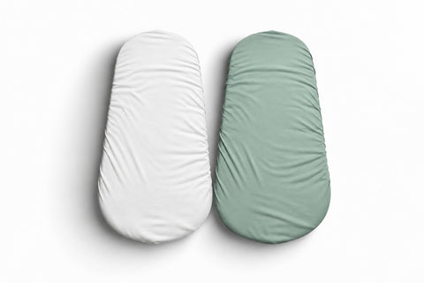 Mk Collection Jersey Fitted Carrycot Sheets - 2pcs Fitted