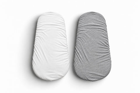 Mk Collection Jersey Fitted Carrycot Sheets - 2pcs Fitted