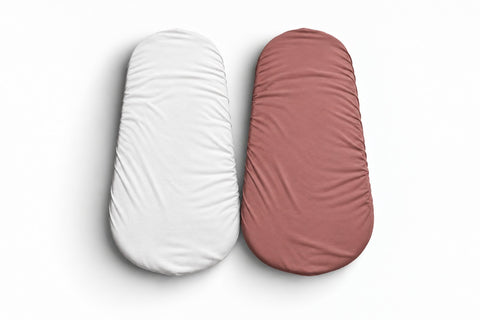 Mk Collection Jersey Fitted Carrycot Sheets - 2pcs Fitted