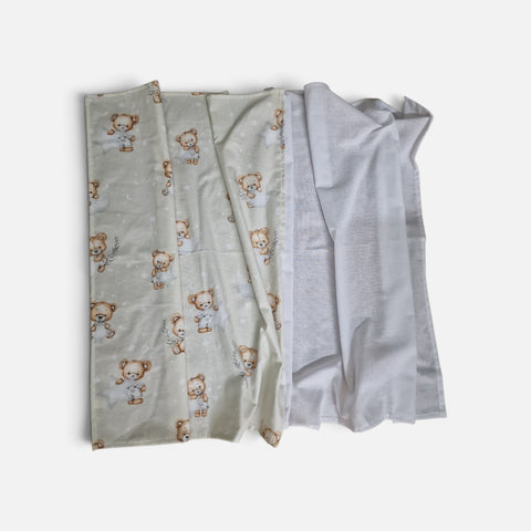 mk Collection Multipurpose Flannel Baby Sheet/Hospital Swaddle Winter  (6pc Set)