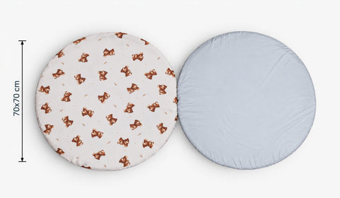 Mk Collection Baby Round 70cm Ø fitted sheets, Winter flannel 2 pcs