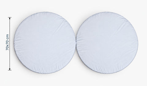 Mk Collection Baby Round 70cm Ø fitted sheets, Winter flannel 2 pcs