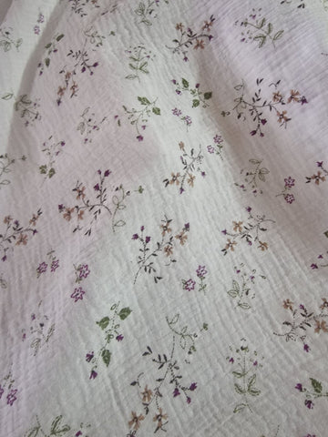 Mk Collection Muslin Fitted 50x90cm Side bed Sheets - 2pcs Fitted