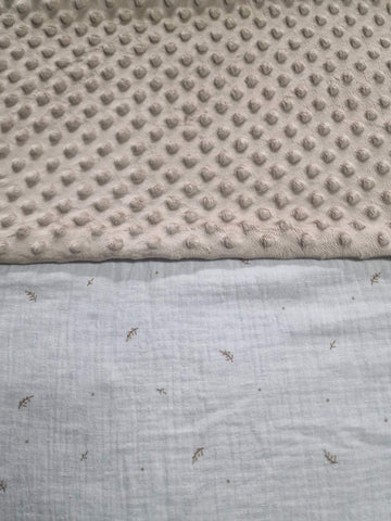 Mk Collection Cozy Double sided Baby Blanket Muslin Minky (80x110cm swaddle / 110x140cm baby bed)