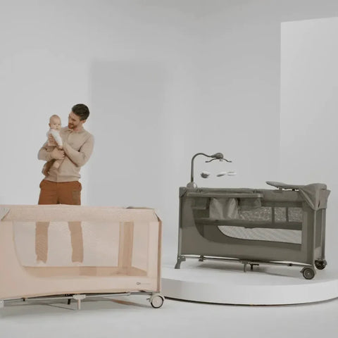 Klnderkraft travel cot Joy2 with accesories Dark Grey - Mari Kali Stores Cyprus