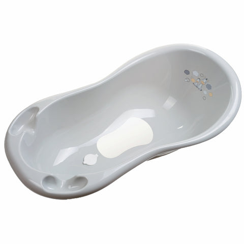 Bathtub 100cm with plug and anti-slip mat Zebra, grey