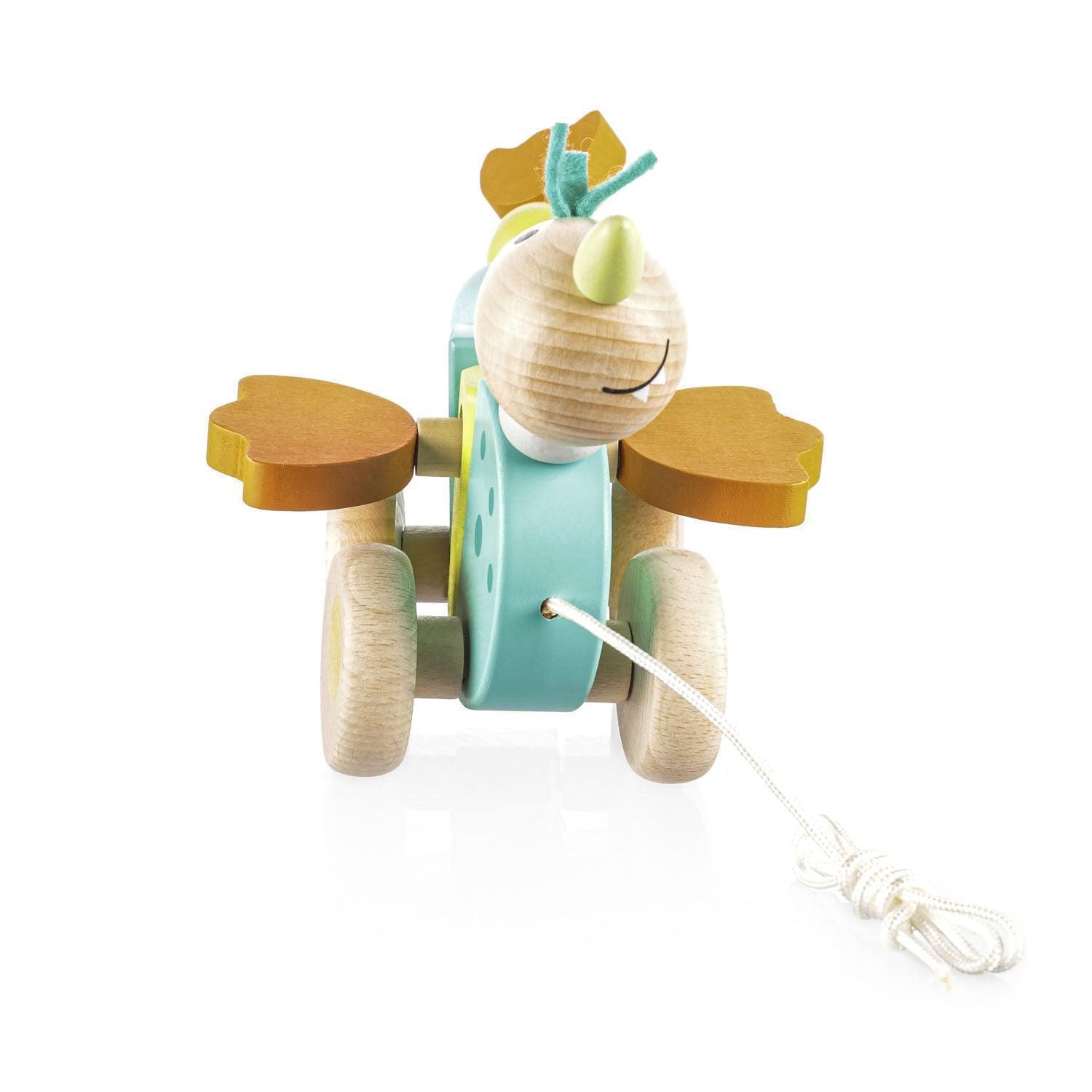 Zopa - Wooden Pull Toy Dragon - Mari Kali Stores Cyprus